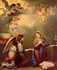 Bartolome Esteban Murillo Canvas Paintings - Annunciation